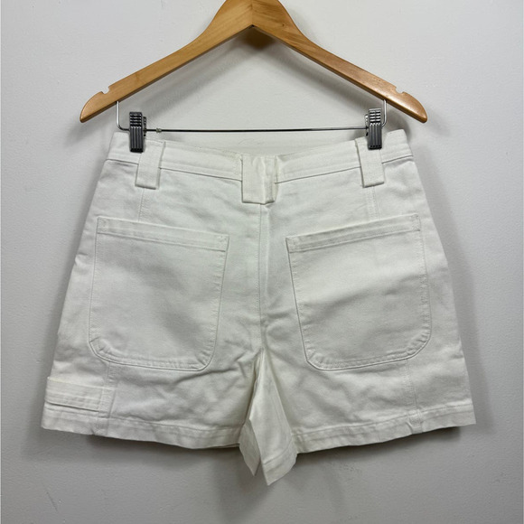 Alex Mill Phoebe Shorts in White Denim Size 12 - Picture 4 of 7